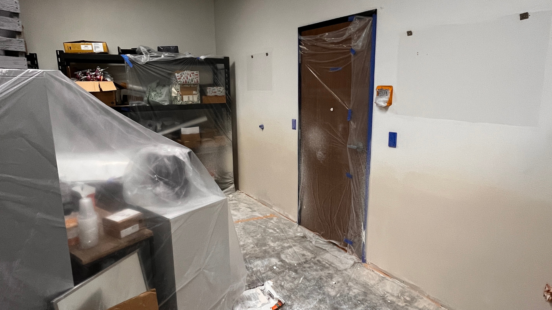Commercial room before painting